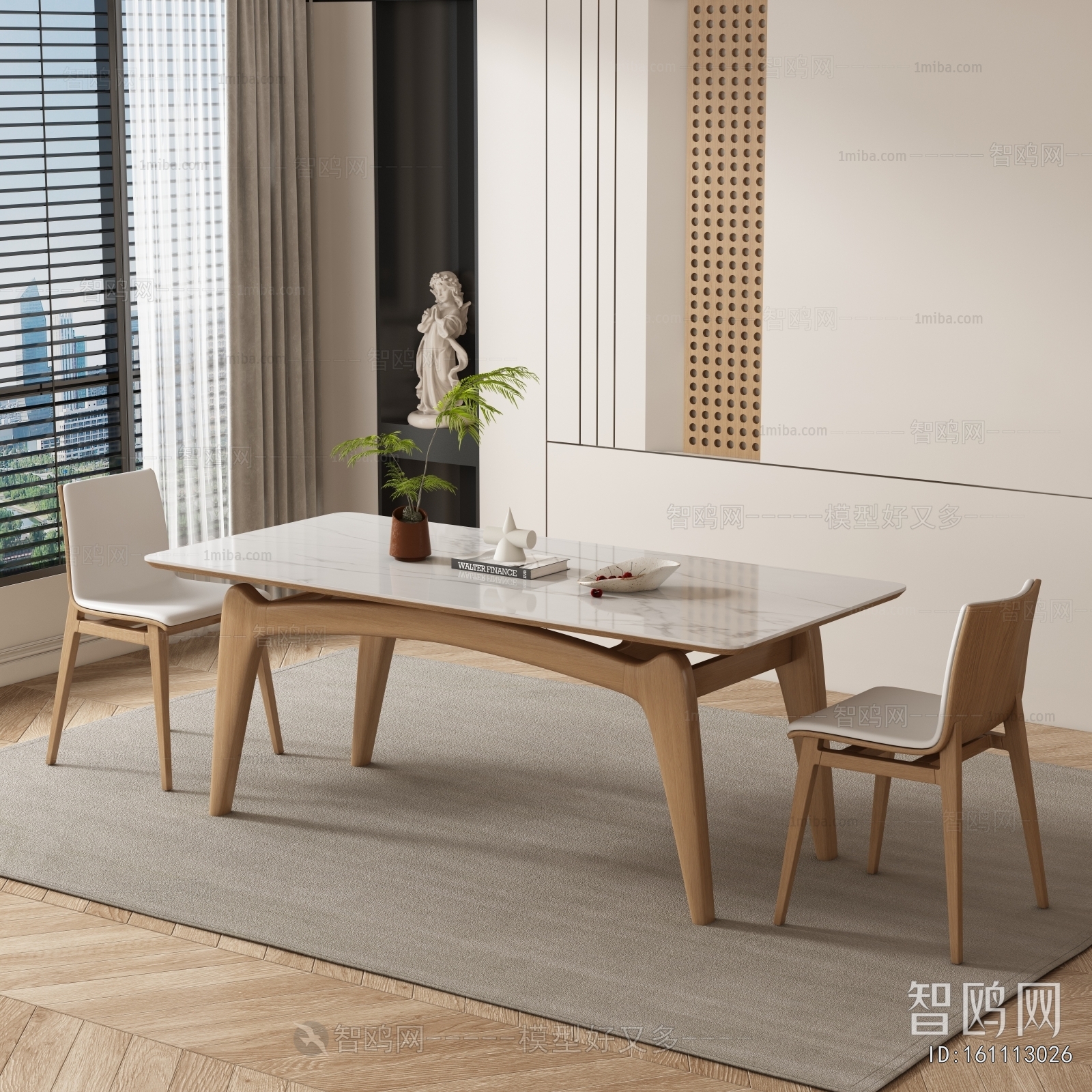 Wabi-sabi Style Dining Table And Chairs