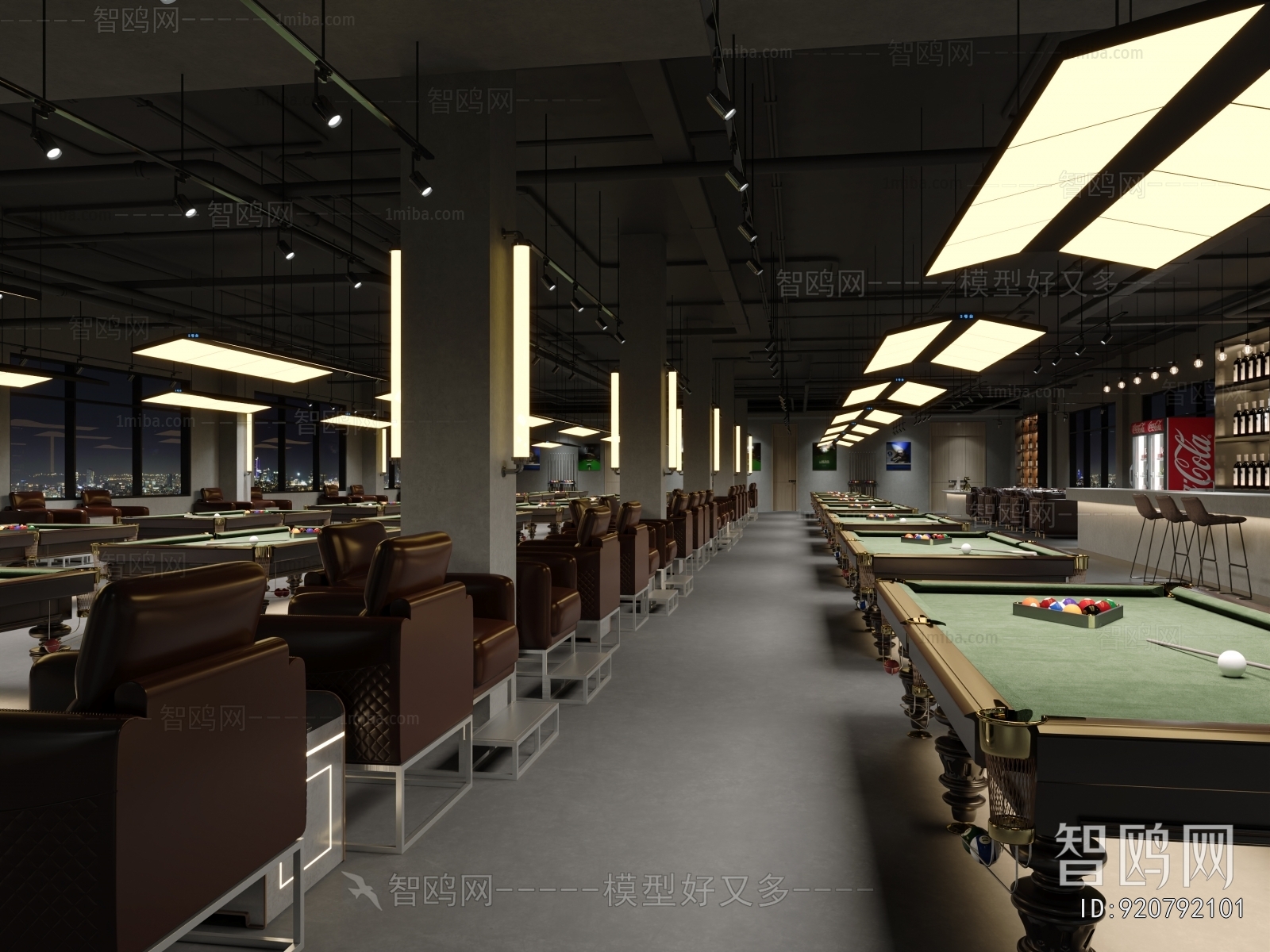 Industrial Style Billiard Room