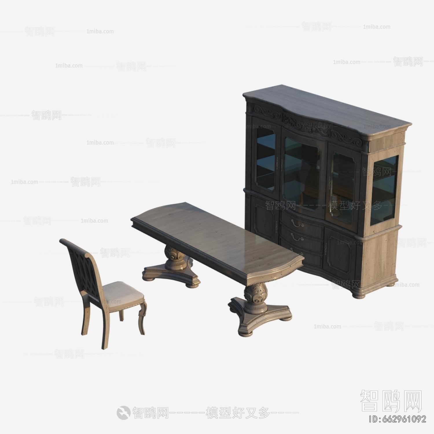 European Style Classical Style Computer Desk And Chair