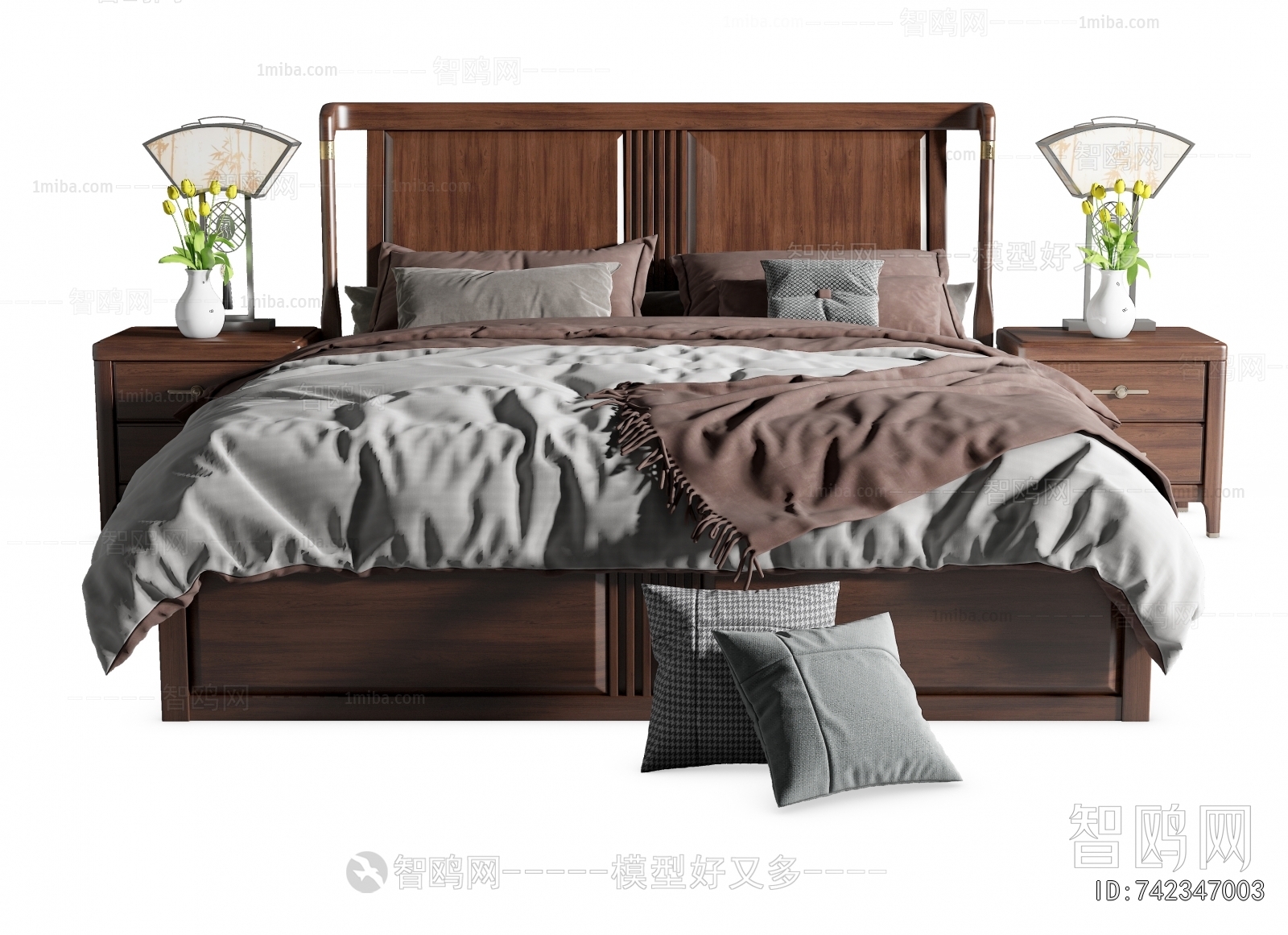 New Chinese Style Double Bed