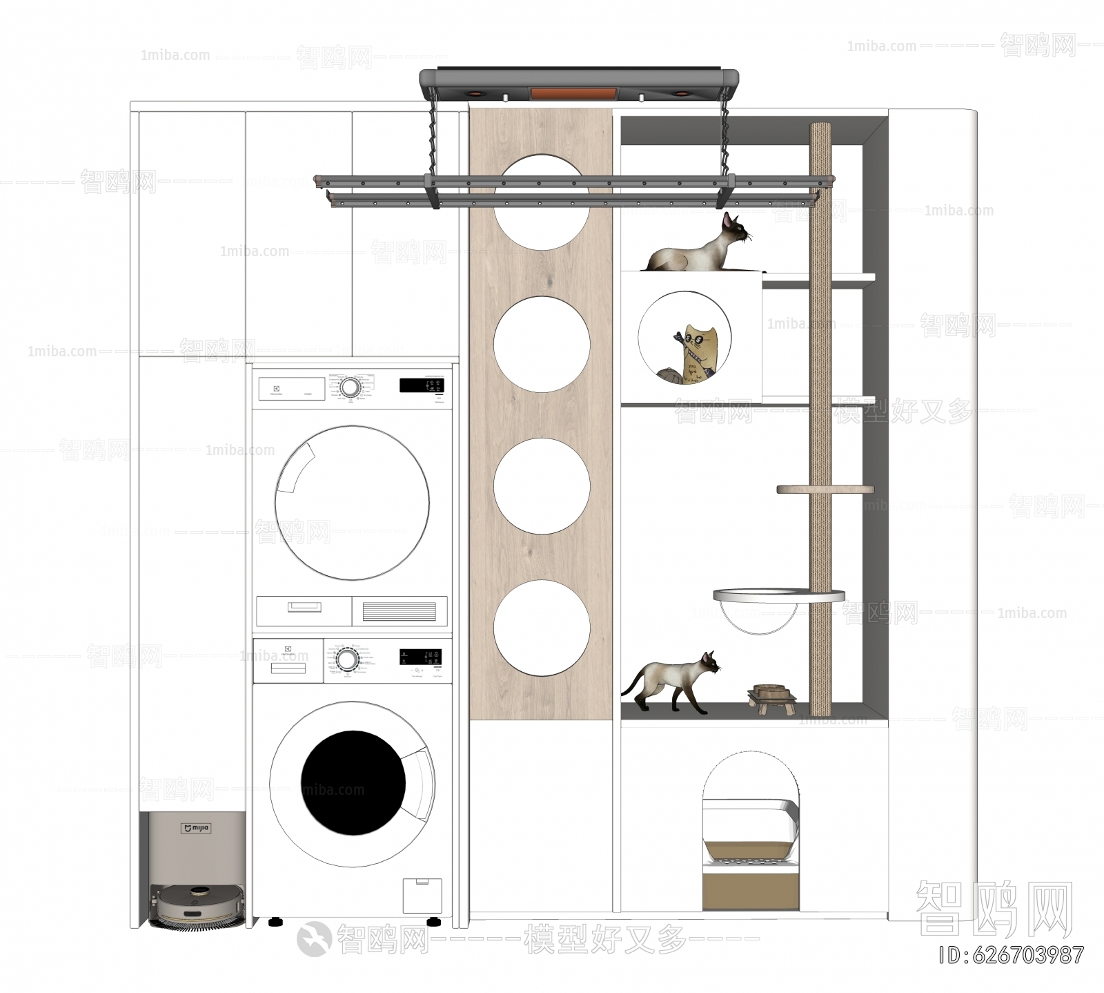 Modern Laundry Cabinet