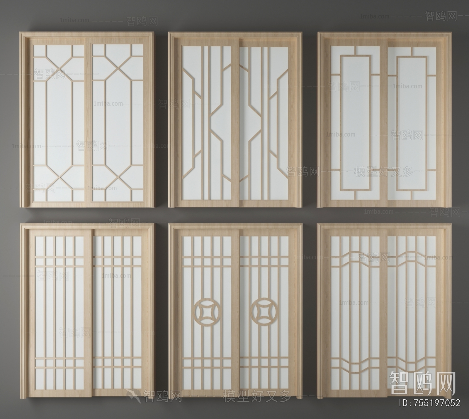 New Chinese Style Sliding Door