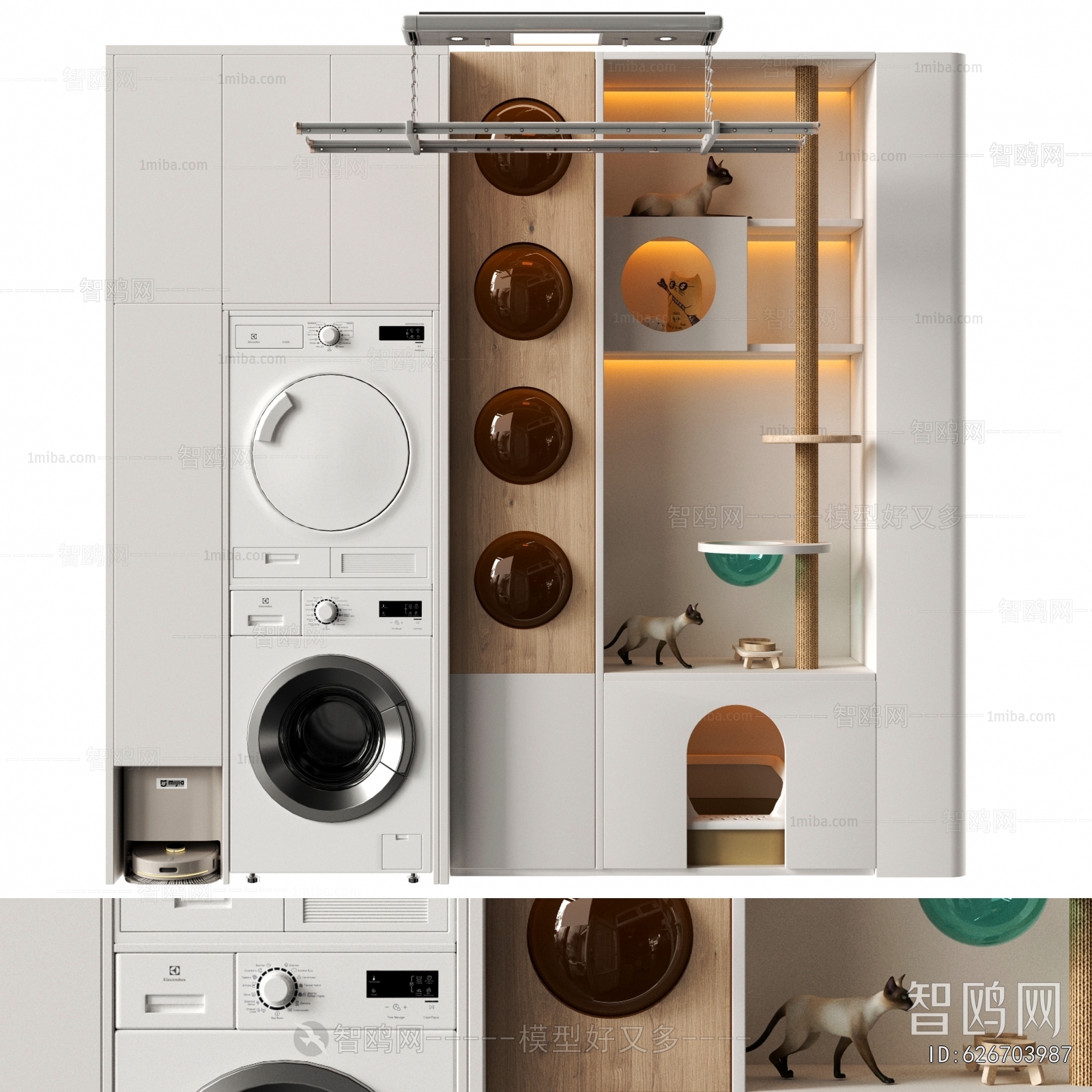 Modern Laundry Cabinet