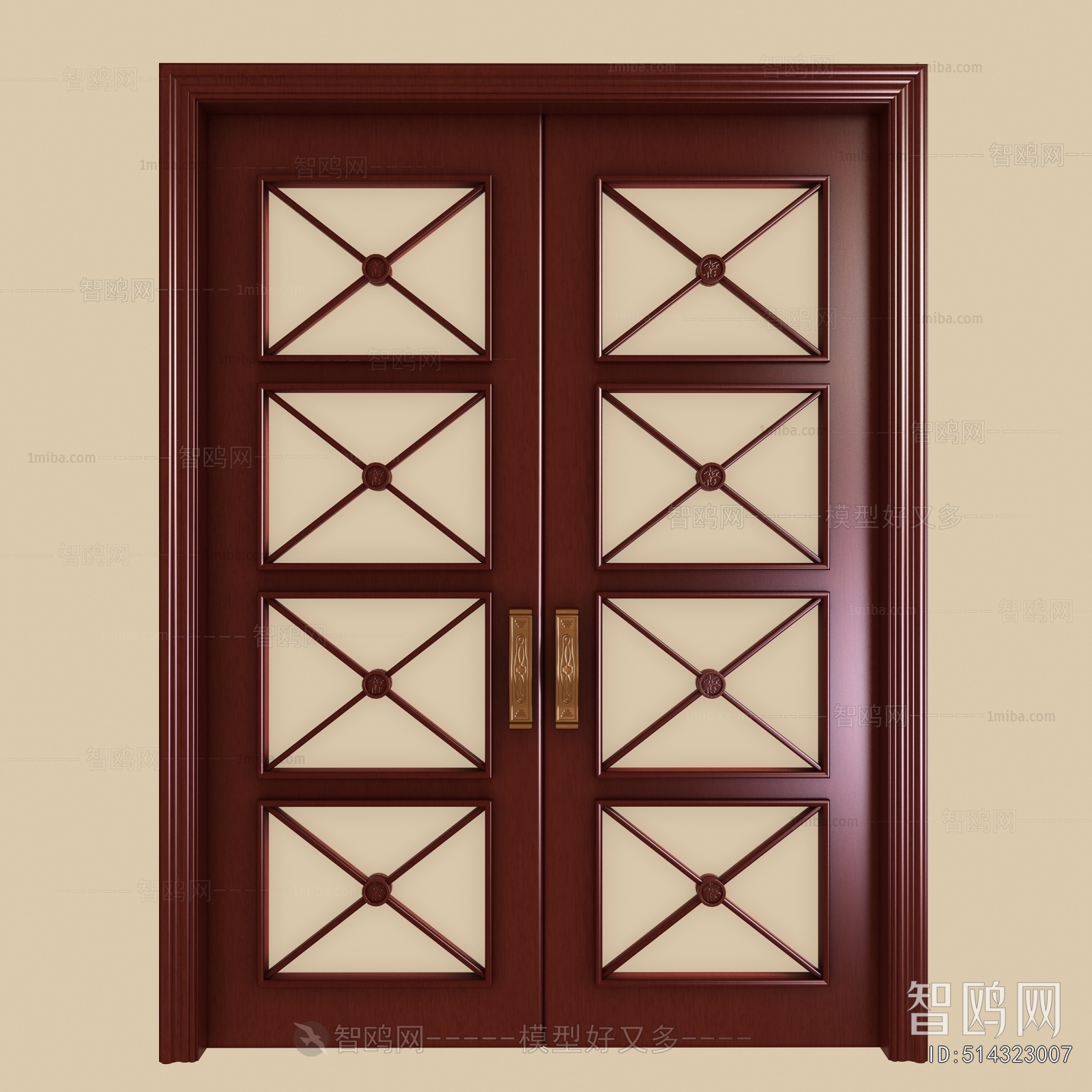 New Chinese Style Double Door