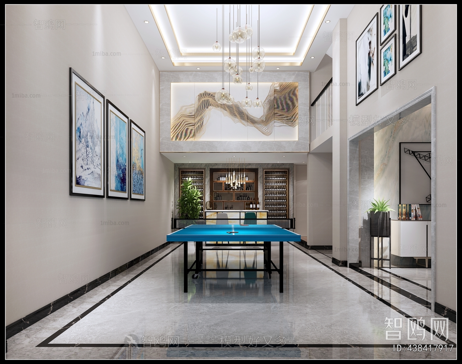 New Chinese Style Billiards Room