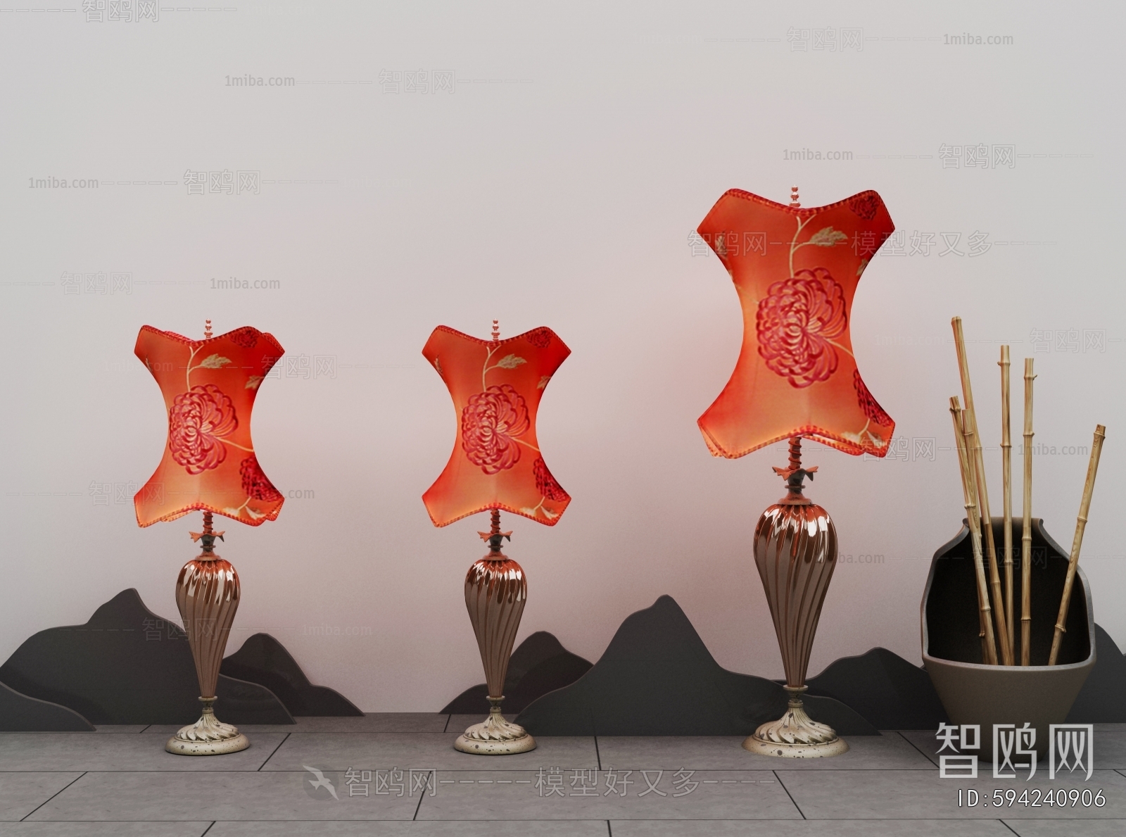 New Chinese Style Floor Lamp