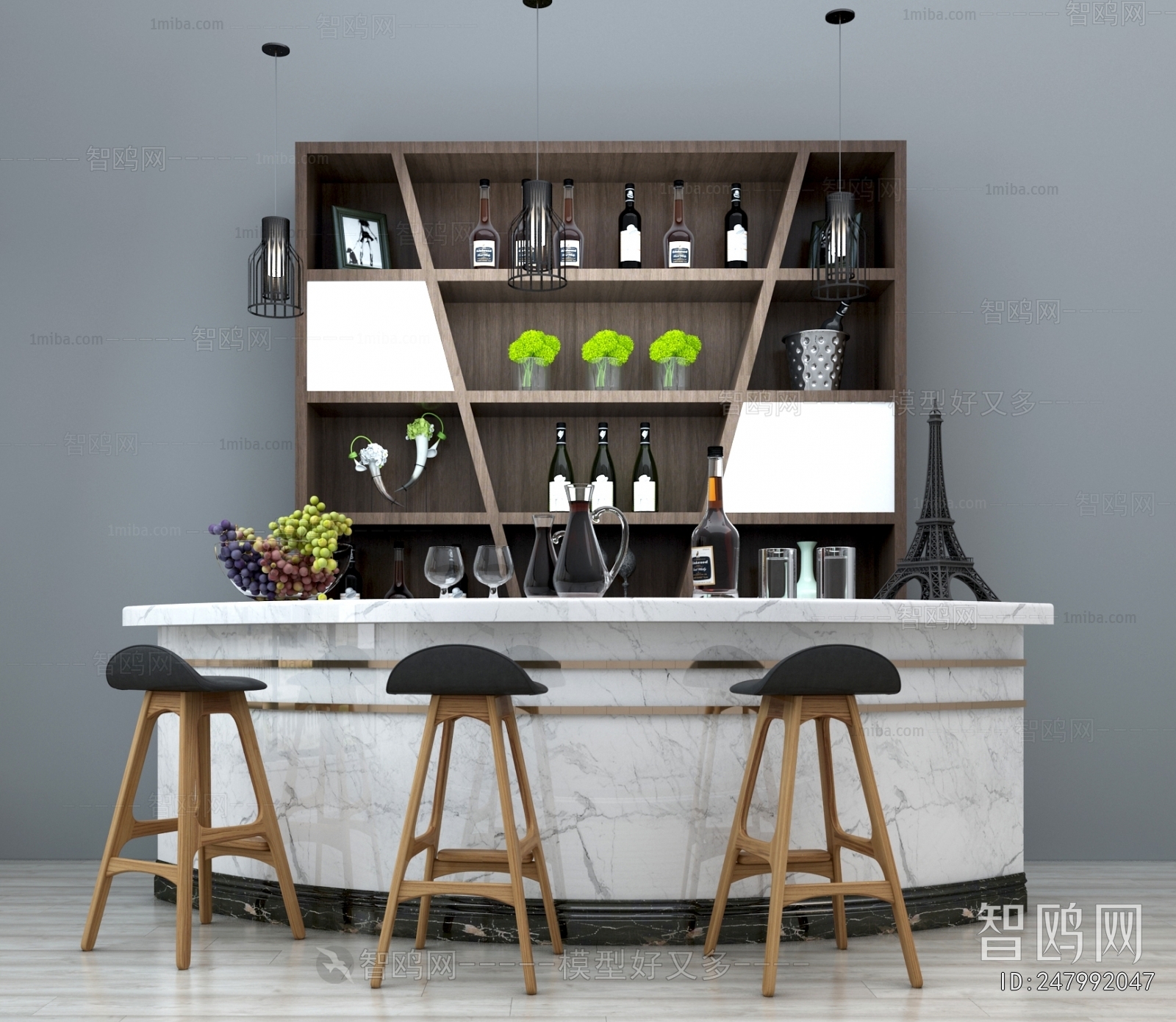 Simple European Style Counter Bar