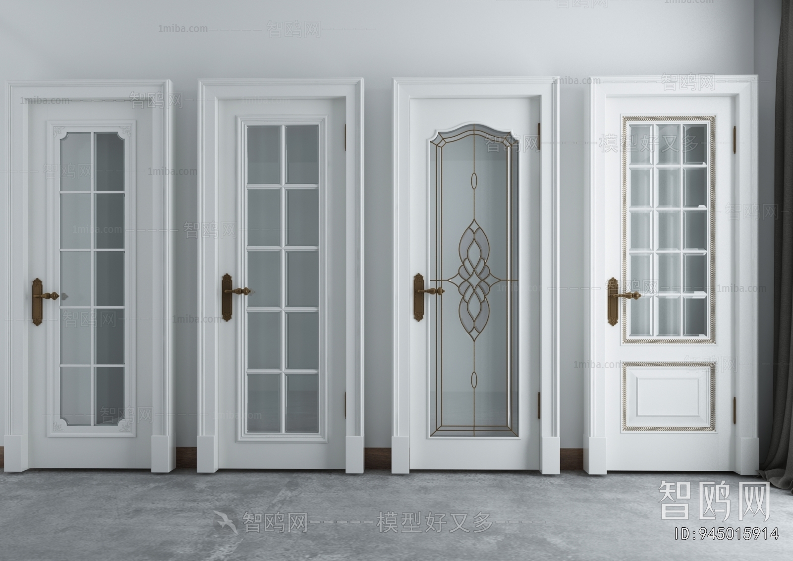 Simple European Style Single Door