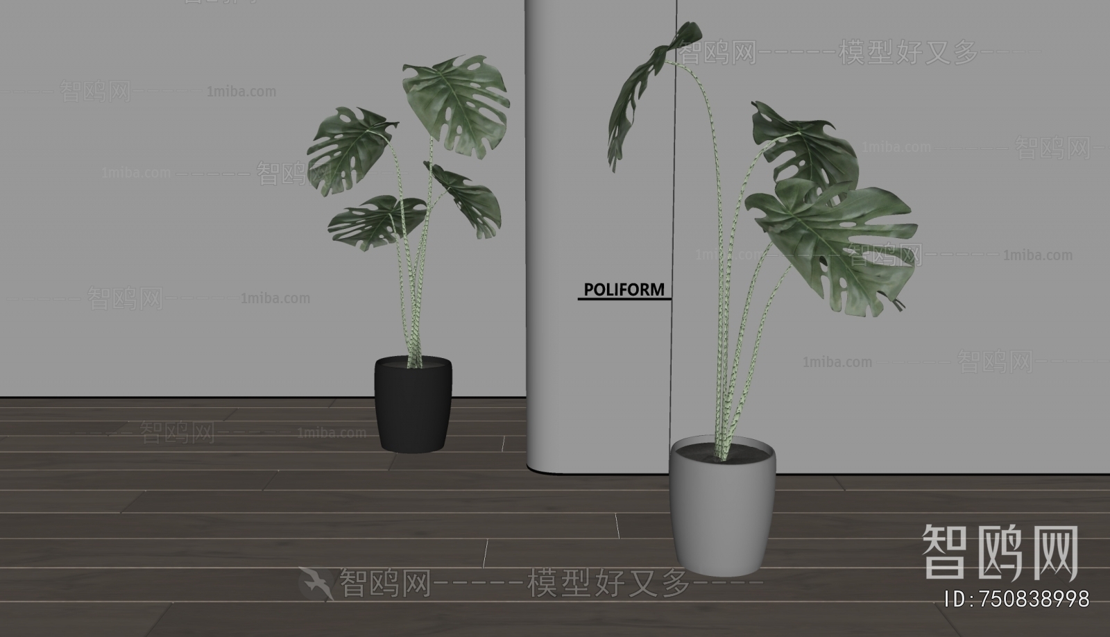 Modern Ground Green Plant Potted Plants