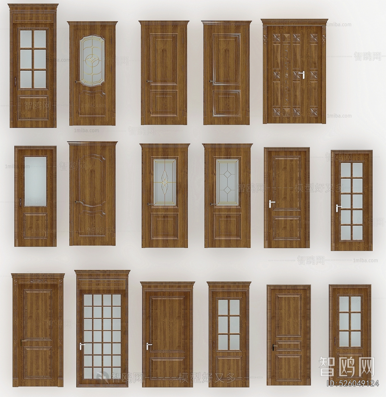 Simple European Style Single Door