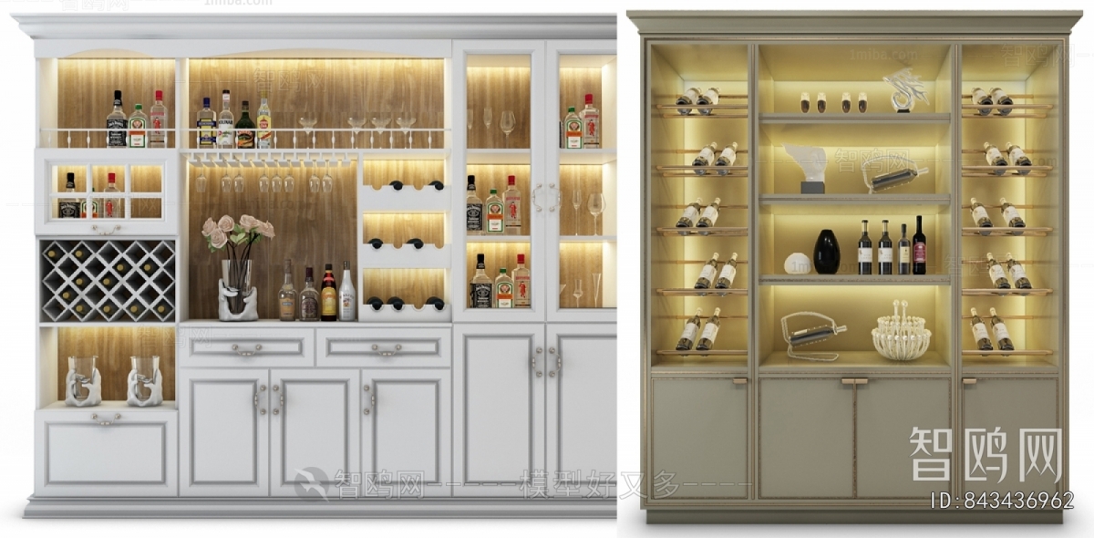 New Chinese Style Wine Cabinet