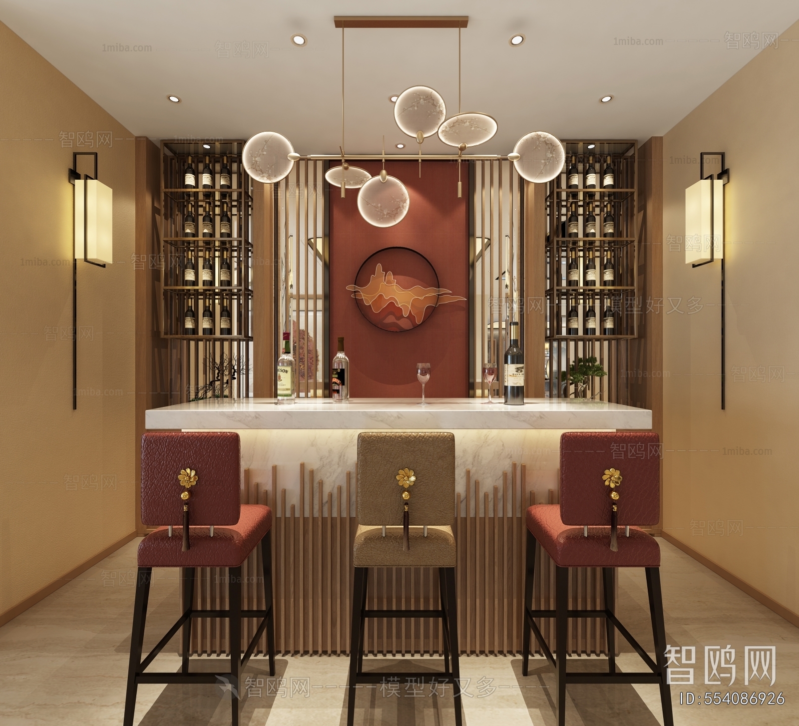 New Chinese Style Counter Bar