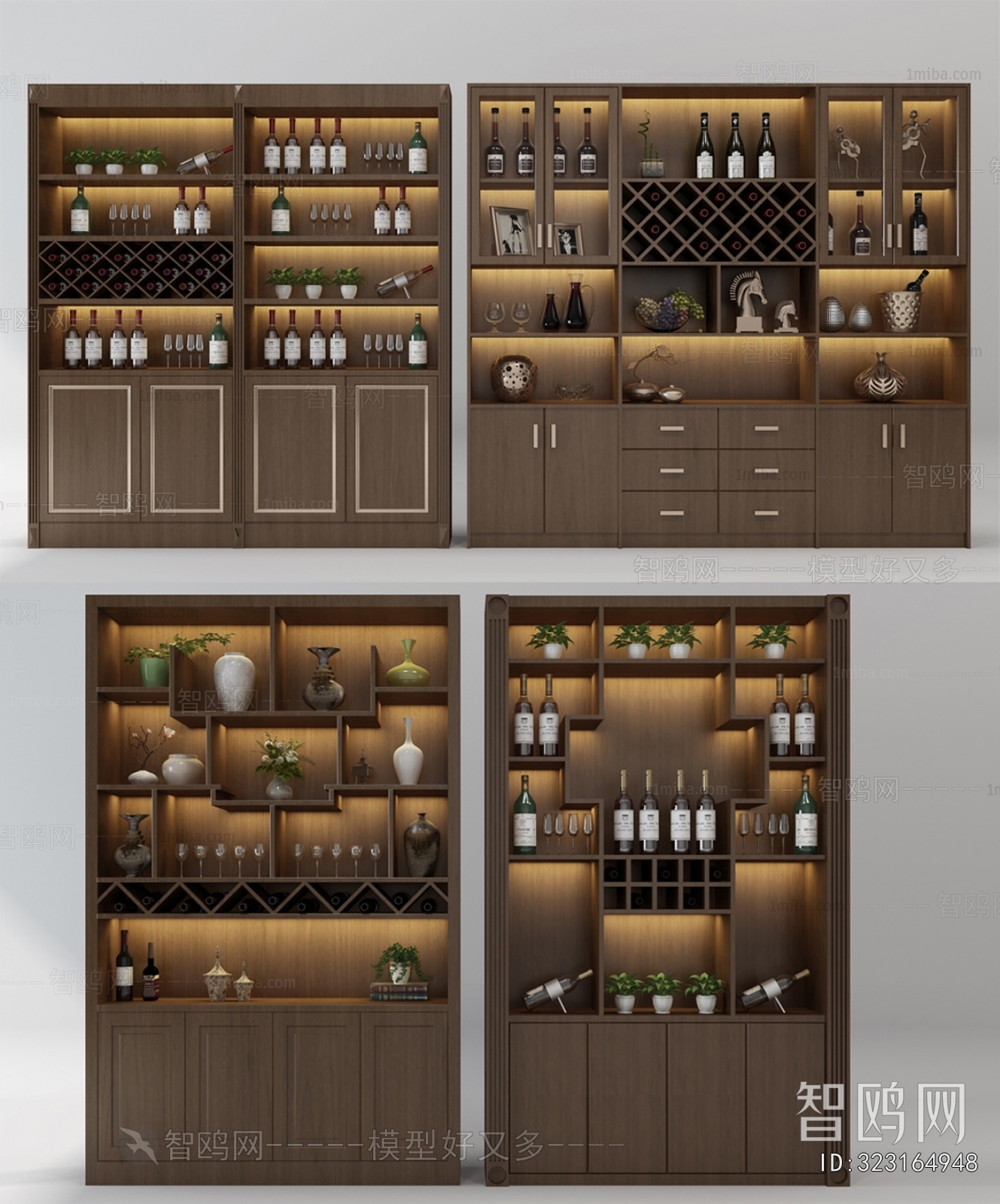 New Chinese Style Wine Cabinet