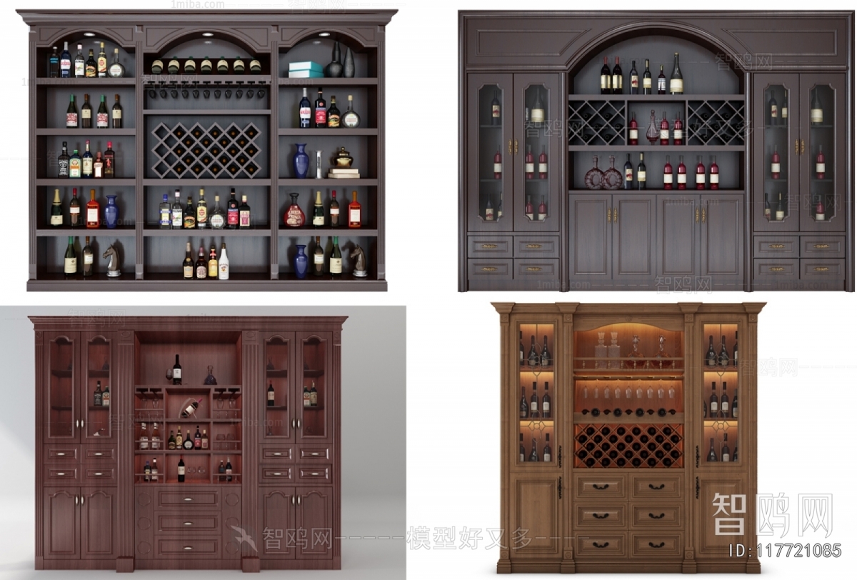 New Chinese Style Wine Cabinet