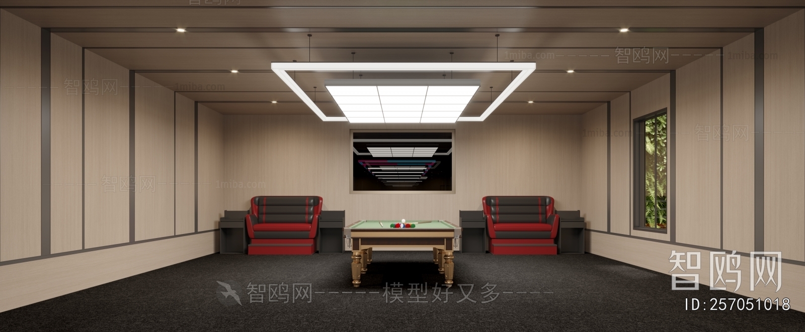 Modern Billiard Room