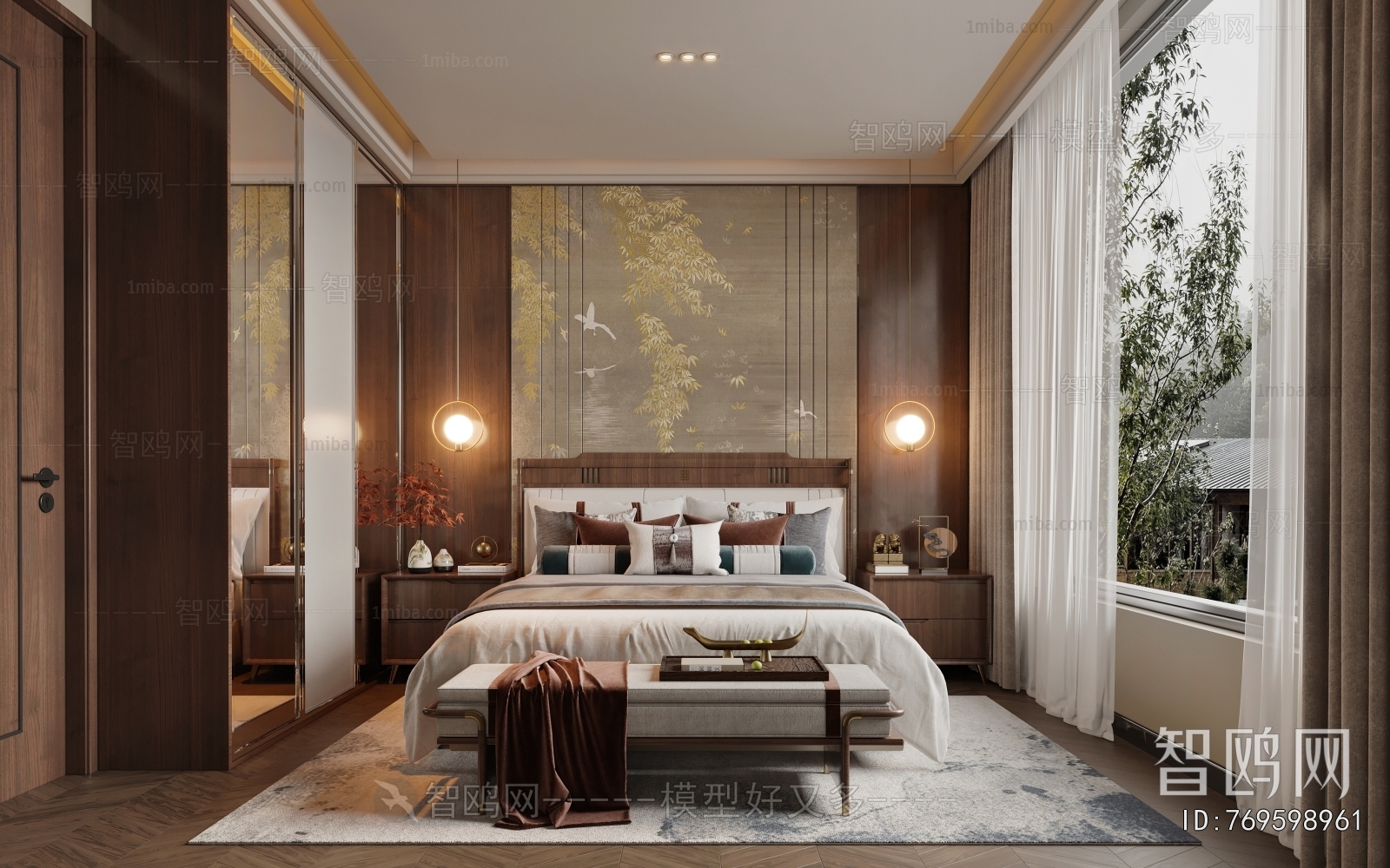 New Chinese Style Bedroom