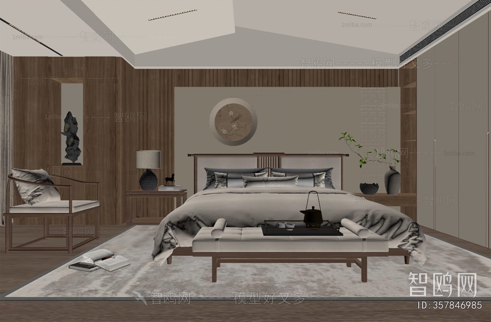 New Chinese Style Bedroom