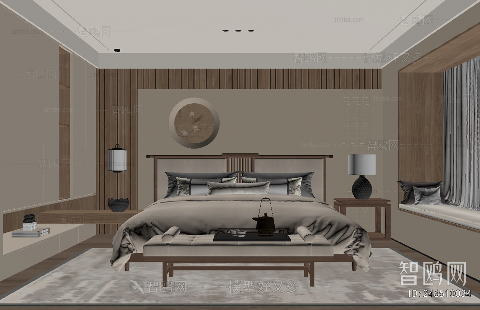 New Chinese Style Bedroom