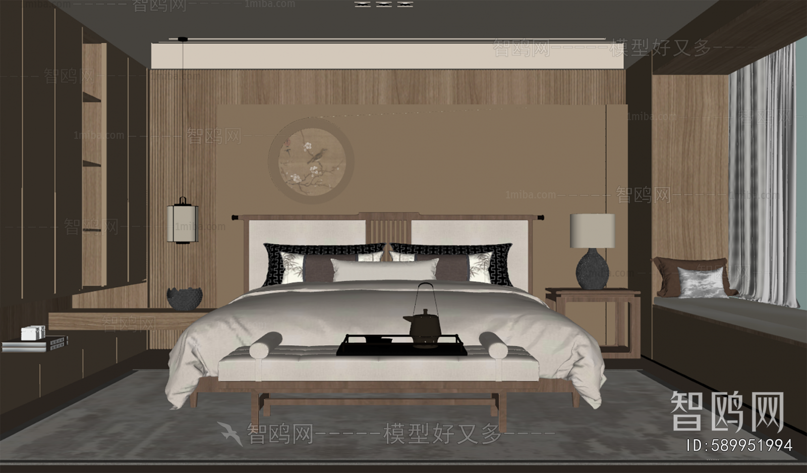 New Chinese Style Bedroom