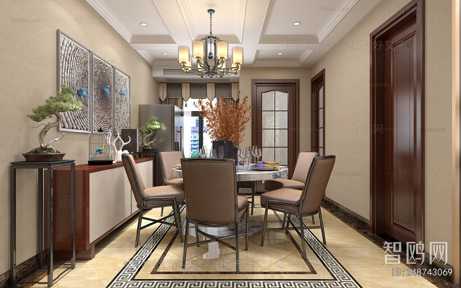 New Chinese Style Dining Room