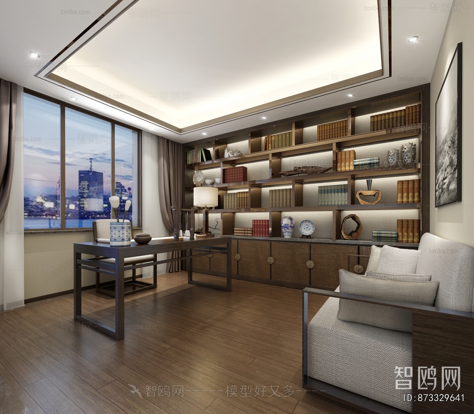 New Chinese Style A Living Room