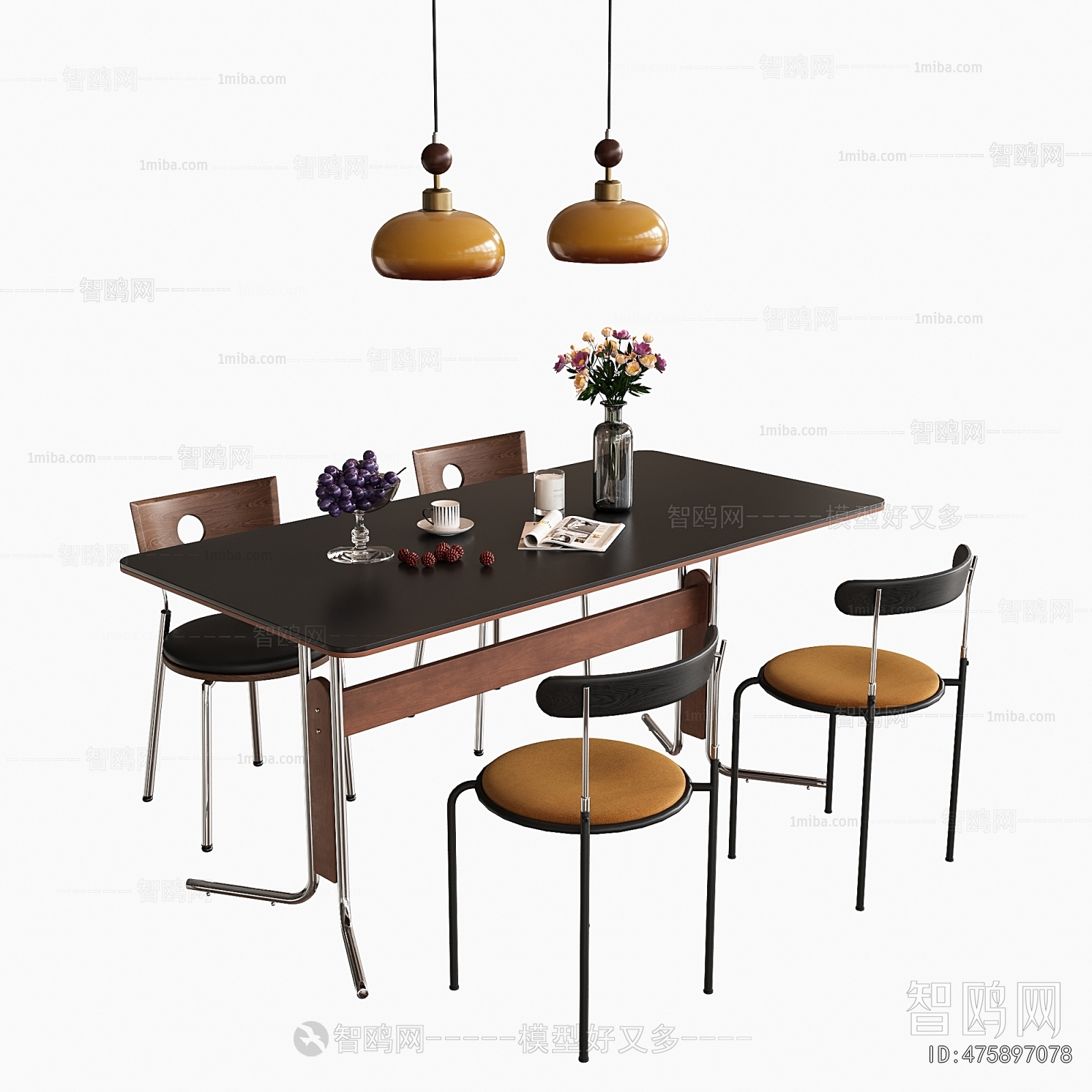 Retro Style Dining Table And Chairs