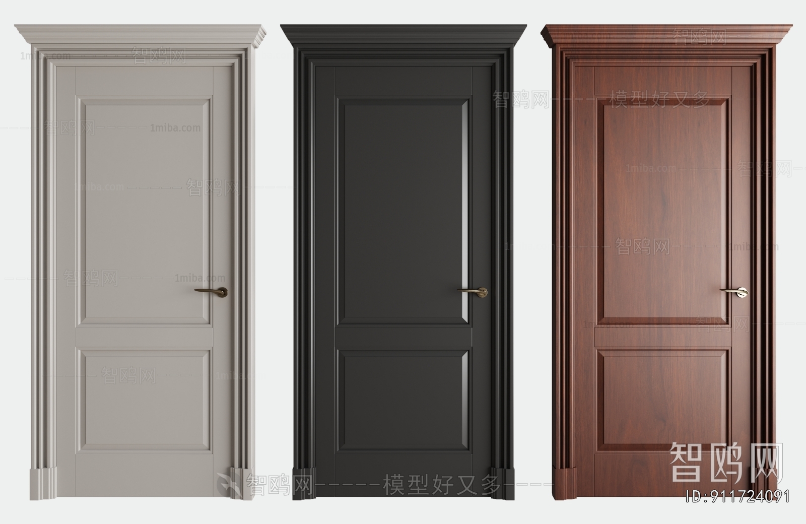 Simple European Style Entrance Door