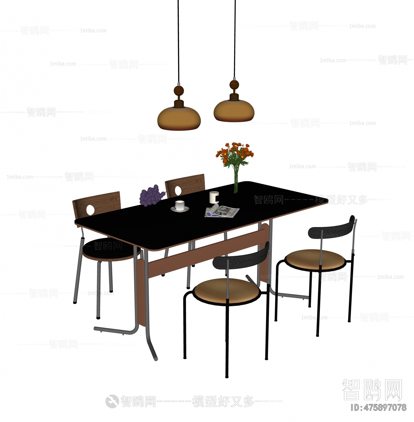 Retro Style Dining Table And Chairs