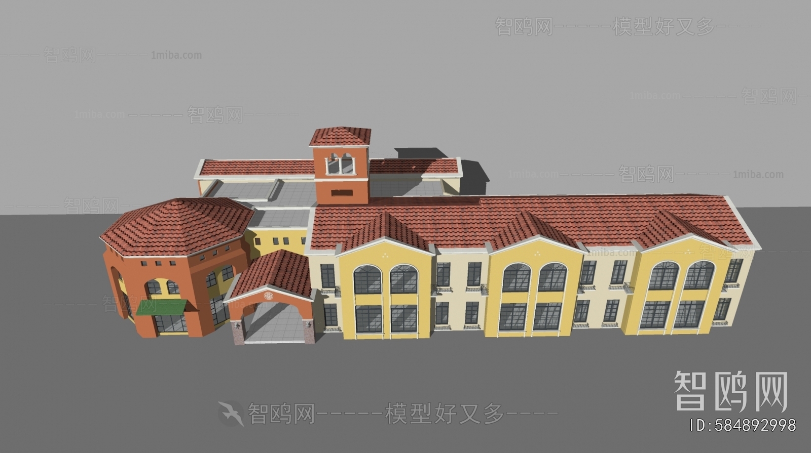 Simple European Style School Building