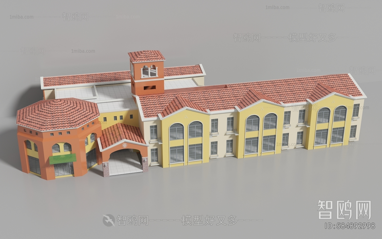 Simple European Style School Building