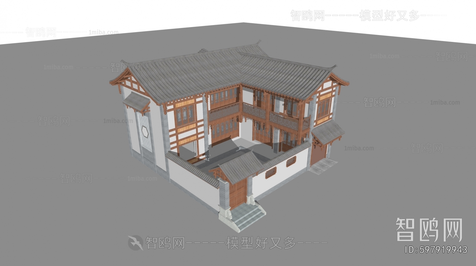 New Chinese Style Villa Appearance