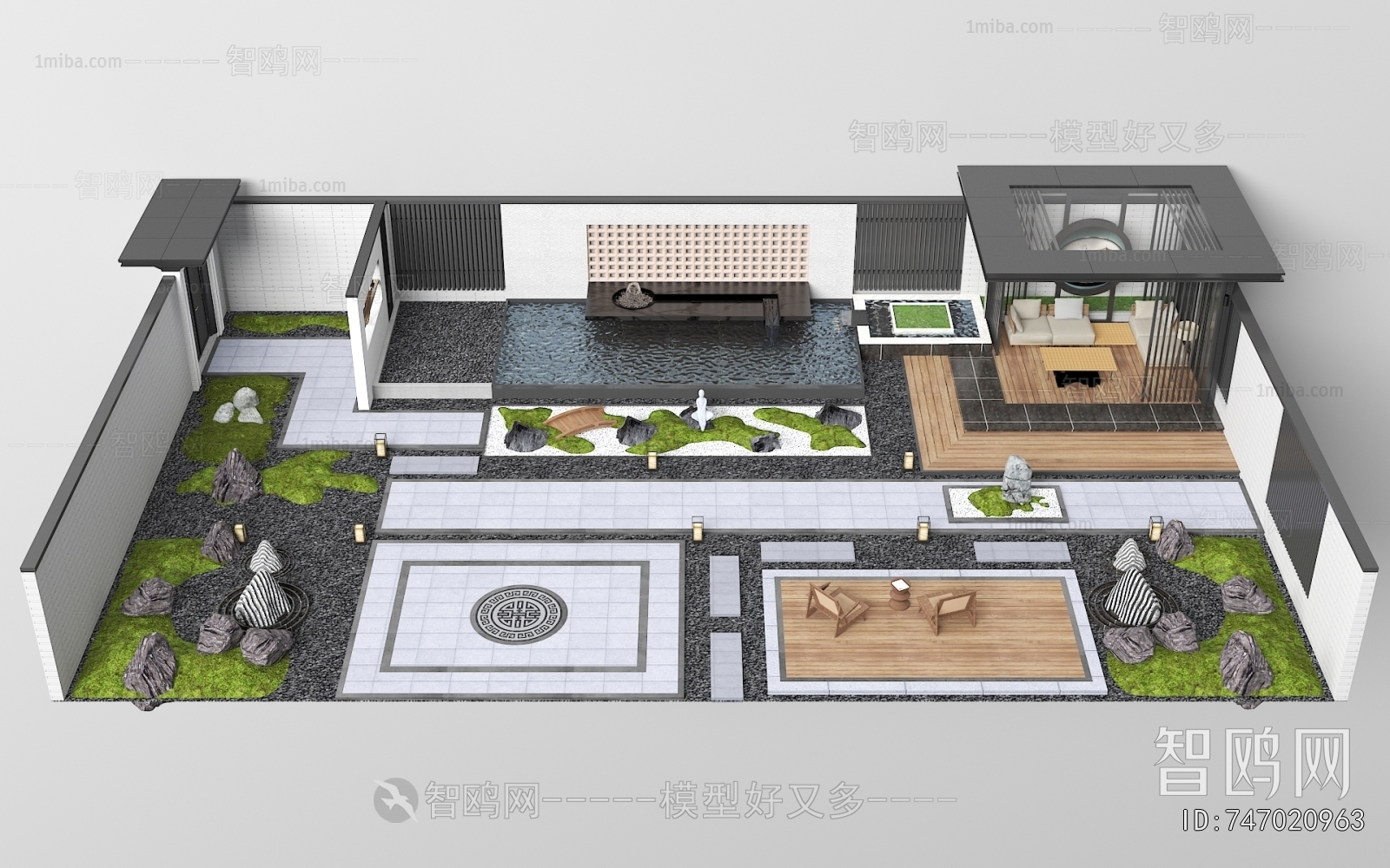 New Chinese Style Courtyard/landscape