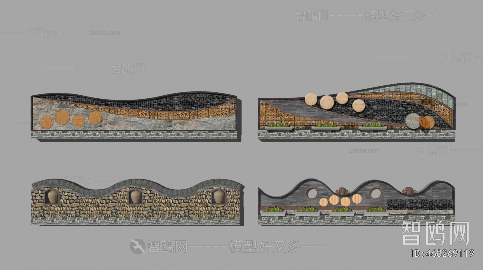 New Chinese Style Landscape Wall