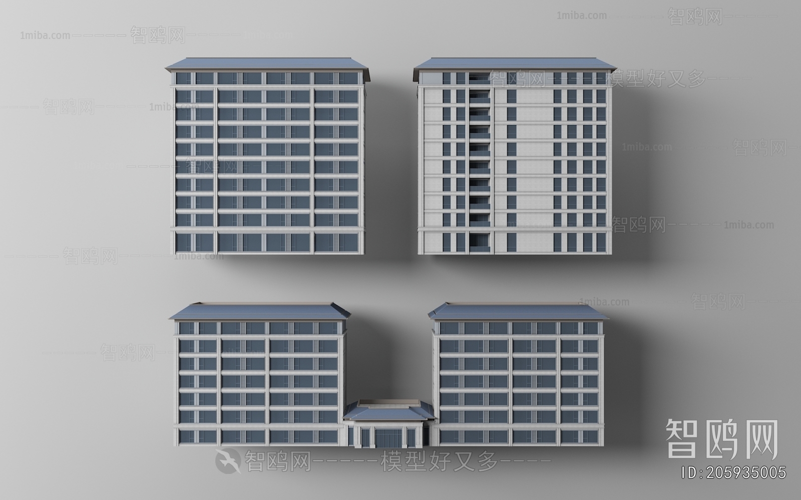 新中式多层建筑外观