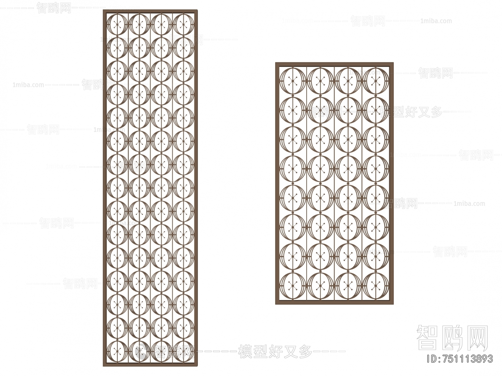 现代轻奢金属屏风隔断