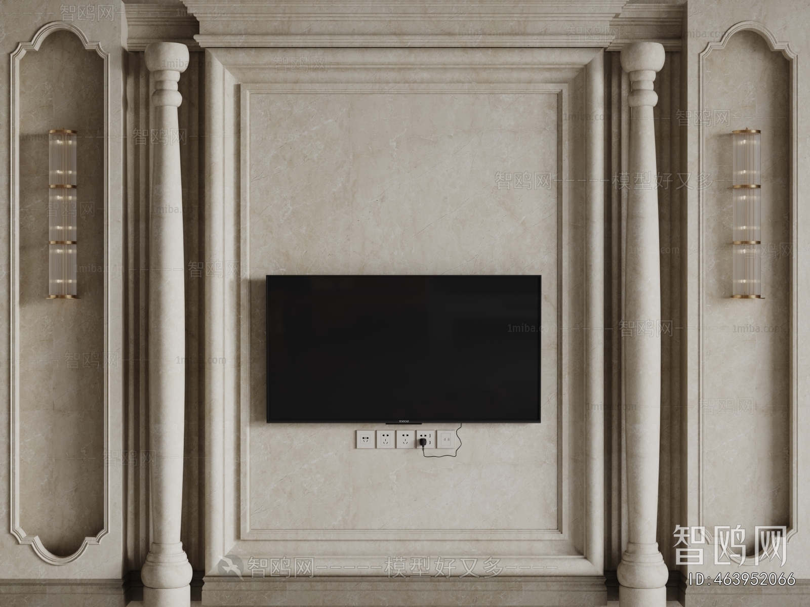 French Style TV Wall