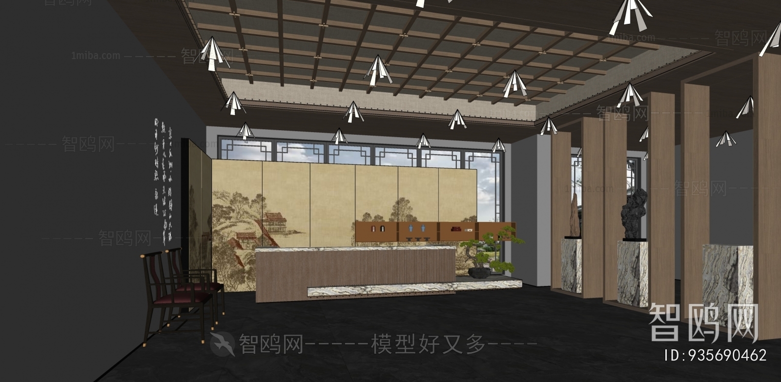 New Chinese Style Lobby Hall