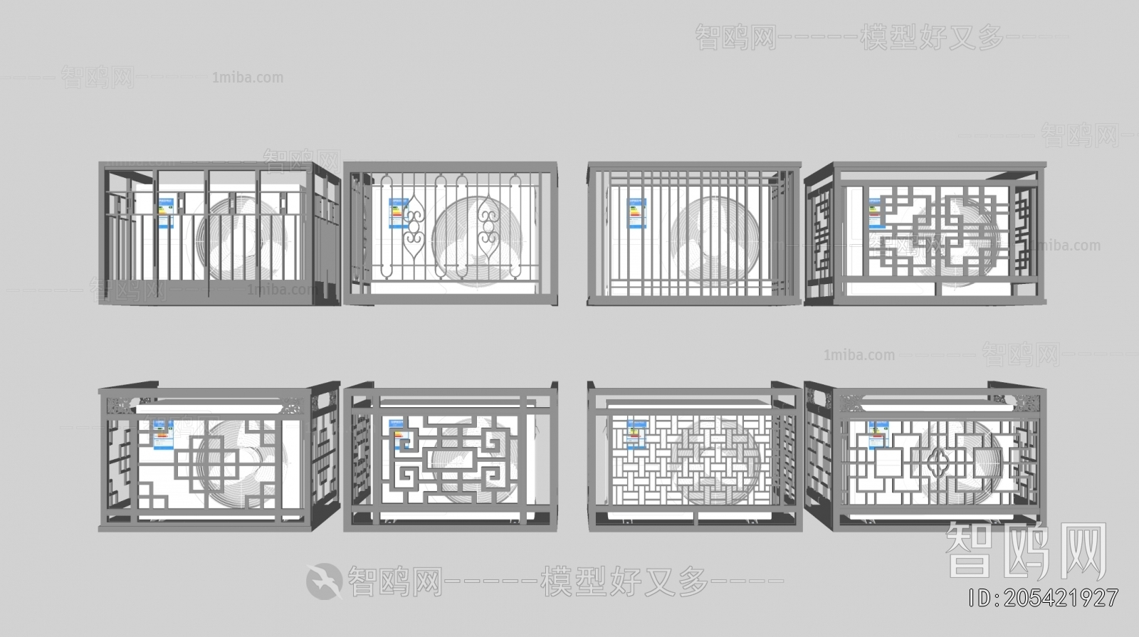 现代空调位护栏组合