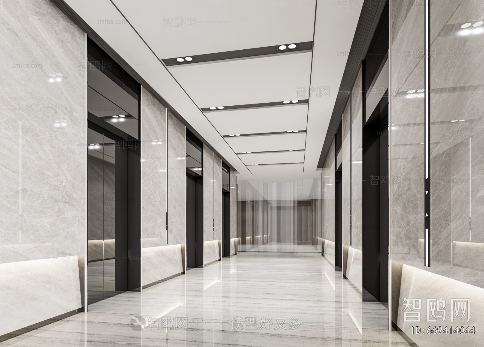 Modern Office Elevator Hall