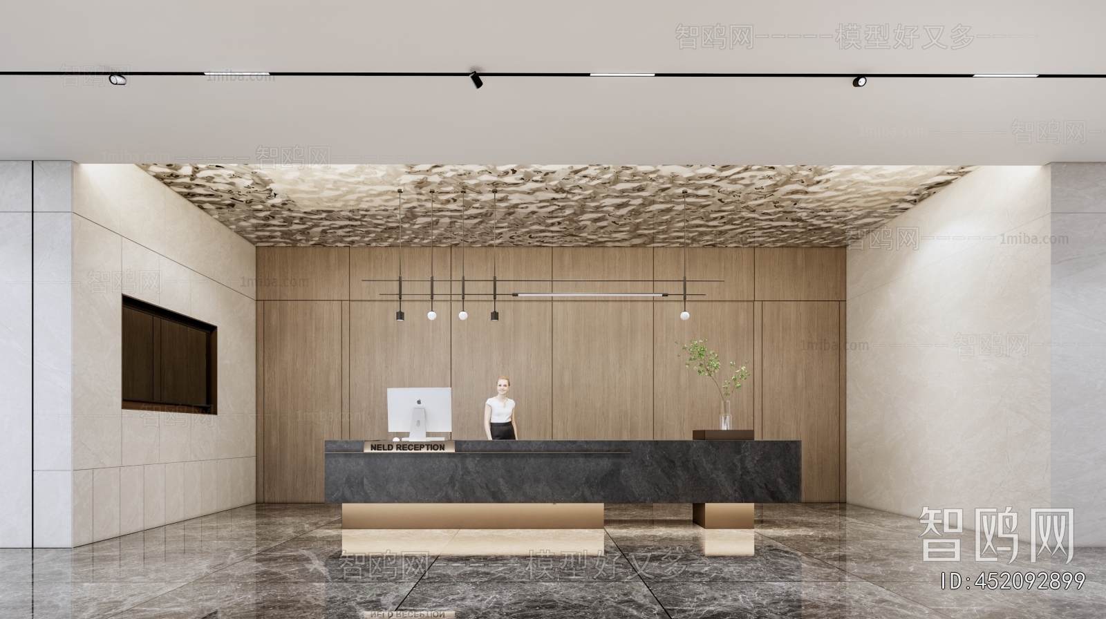 Modern Office Reception Desk