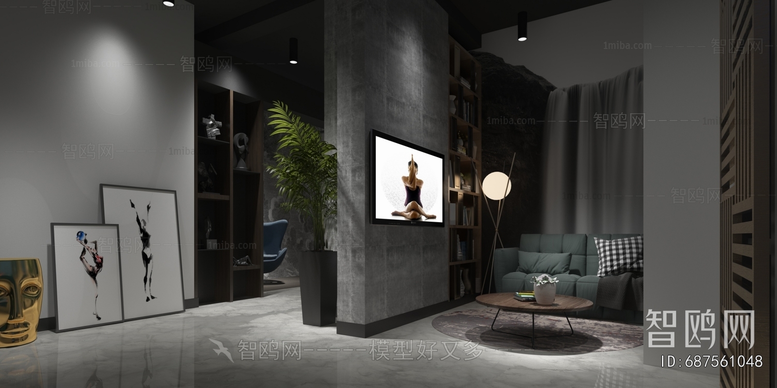 Nordic Style Industrial Style A Living Room