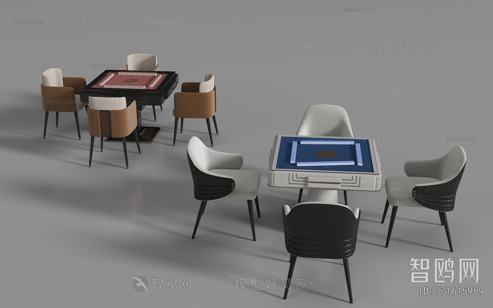 Modern Mahjong Tables And Chairs