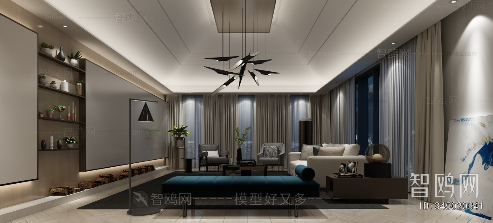 New Chinese Style A Living Room