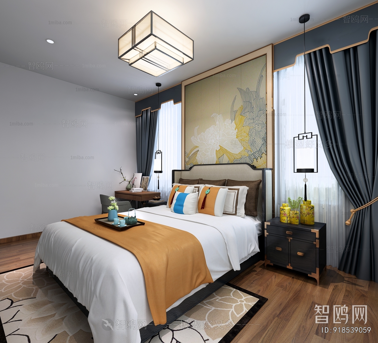 New Chinese Style Bedroom