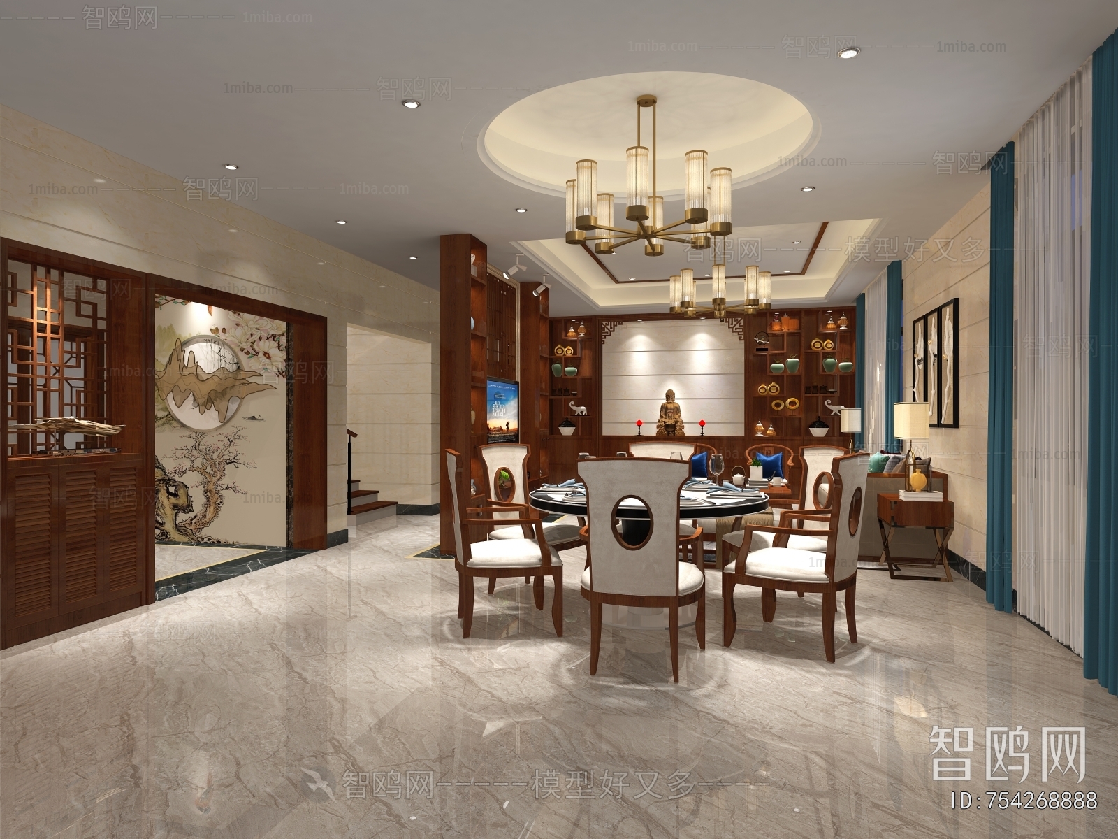 New Chinese Style Dining Room