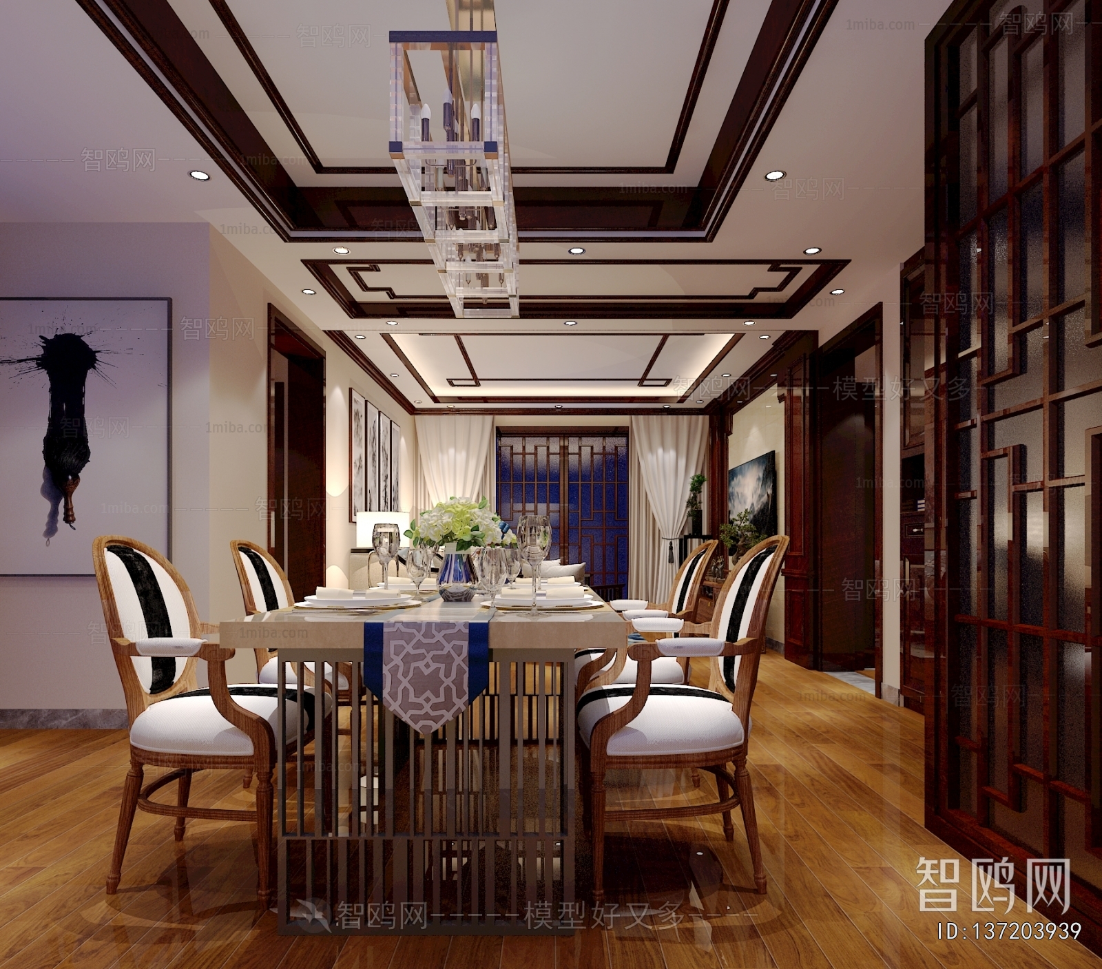 New Chinese Style Dining Room