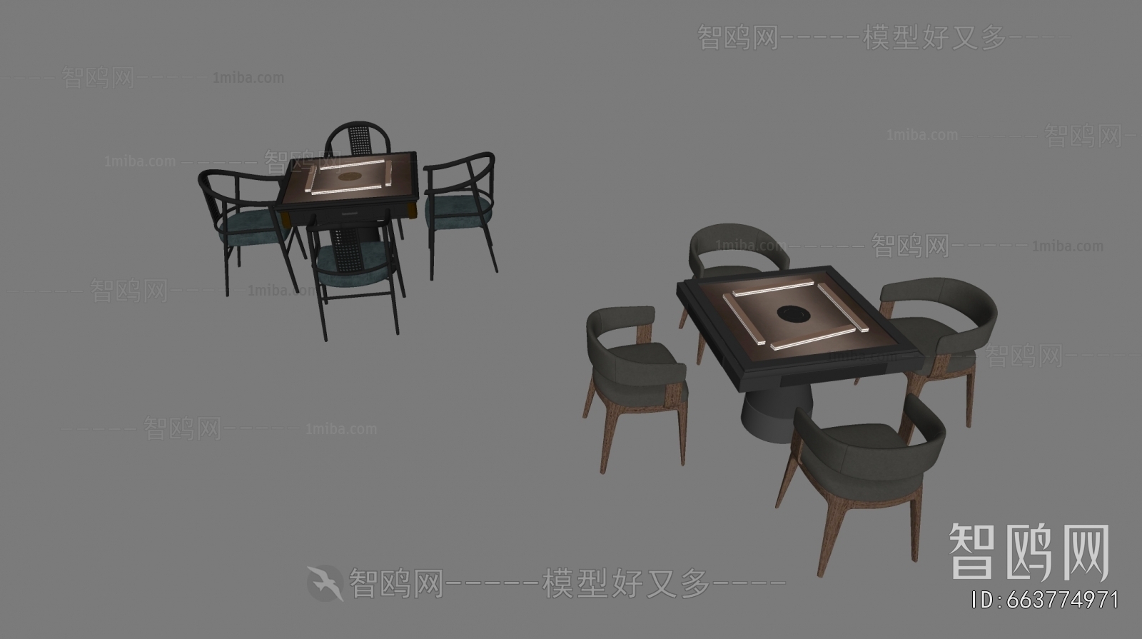 Modern Mahjong Tables And Chairs