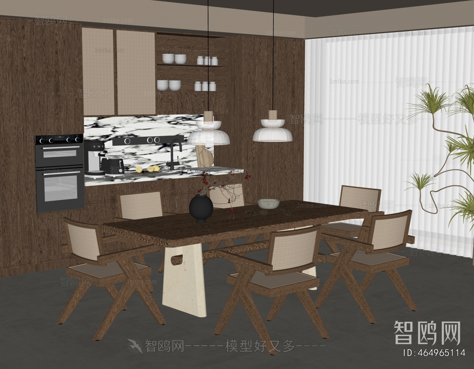 Wabi-sabi Style Dining Room