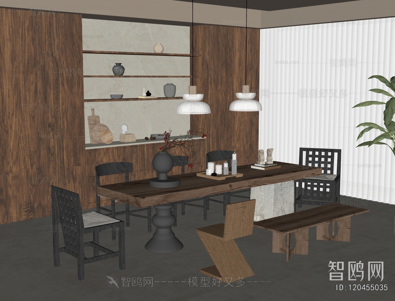 Wabi-sabi Style Dining Room