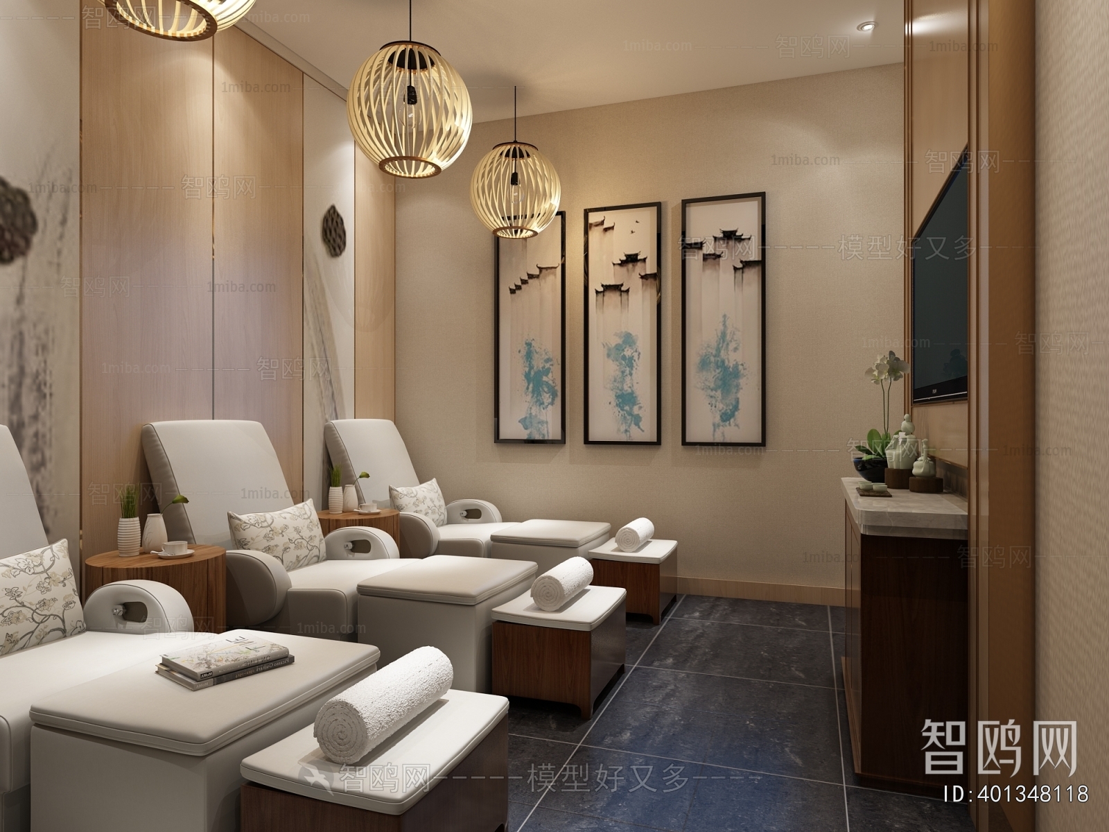 New Chinese Style Beauty/foot Bath Spa/ Bath Center